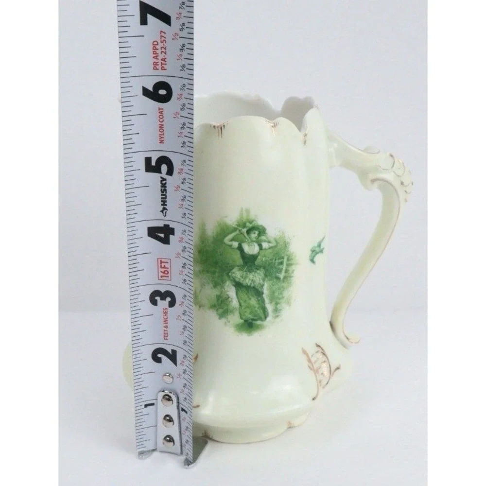 Antique Rosenthal Germany Printemps‎ Sevres Pitcher Gold Trim 6